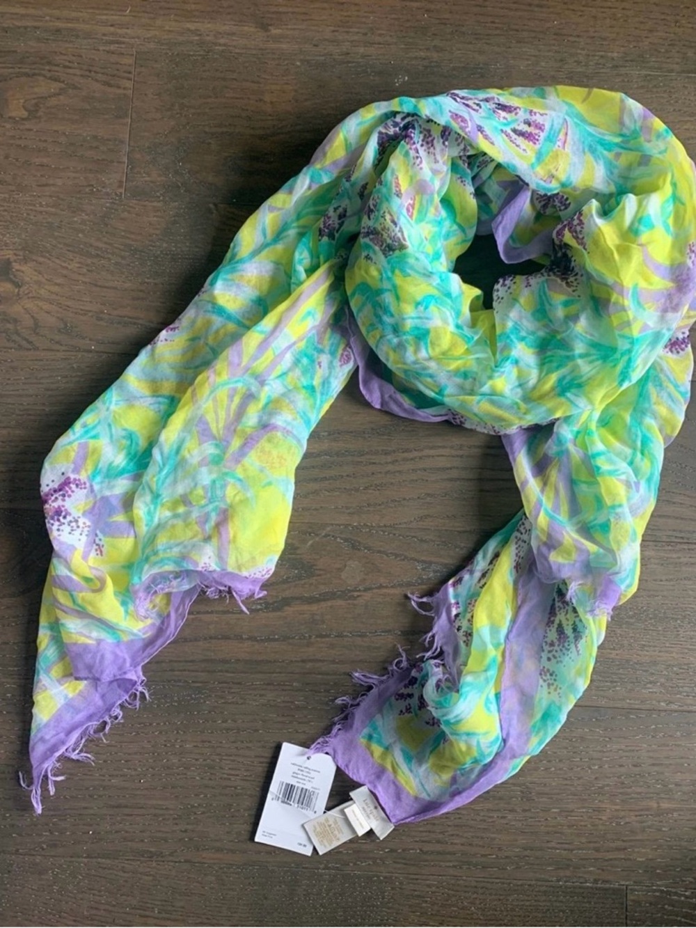 NWT* Kate Spade Ginger Floral Scarf Shawl Muffler Bag Flower Spring Wrap